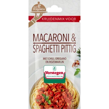Verstegen Kruidenmix Macaroni & Spaghetti Pittig voor 2 personen 15 g