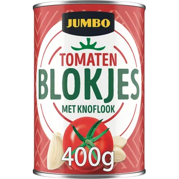 Jumbo Tomatenblokjes met Knoflook 400 g