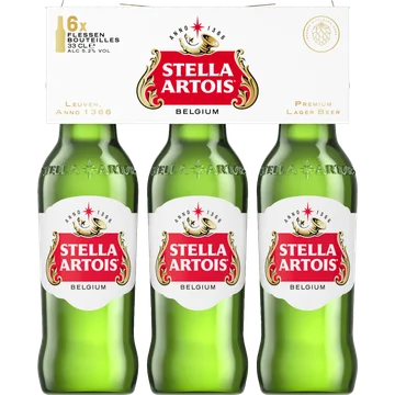 Stella Artois Premium Pils Bier Fles 6x33cl