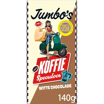 Jumbo's Witte Chocolade Koffie Speculoos 140 g