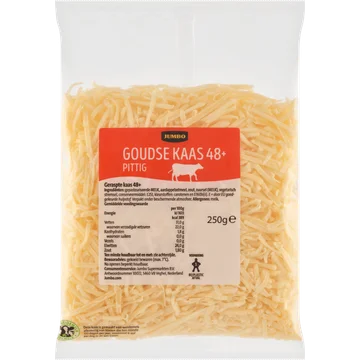 Jumbo Goudse Kaas Pittig 48+ Geraspt 250 g