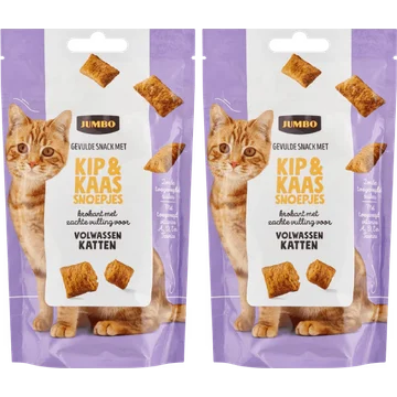 Jumbo Gevulde Snack met Kip & Kaas Snoepjes 2 x 60 g