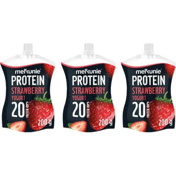 Melkunie Protein Strawberry Yoghurt 0,6% Fat 3x 200 g