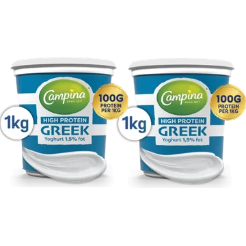 Campina High Protein Greek Yoghurt 1,5% Fat 2 x 1 kg