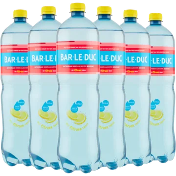 Bar-le-Duc Natuurlijk Mineraalwater Bruisend met Citroen Smaak 6 x 1,5 L