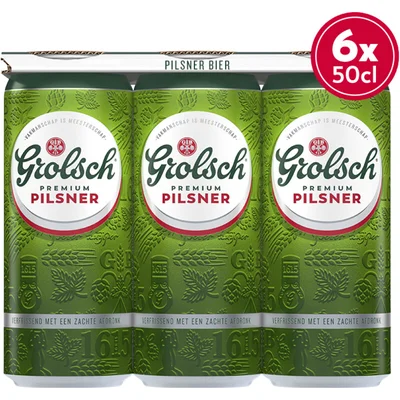 Grolsch - Premium Pilsner - Blik - 6 x 500ML