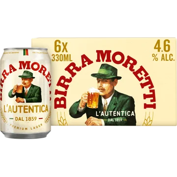 Birra Moretti L'Autentica Bier Blik 6 x 330ml