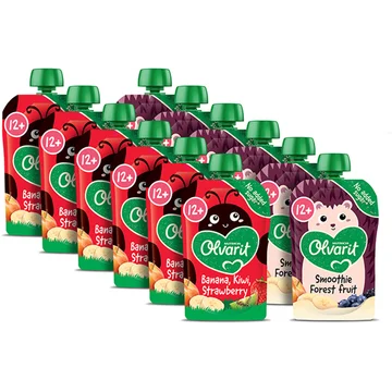 Olvarit Variatiemenu 2 Smaken Knijpfruit 12+ Maanden 12 x 100 g