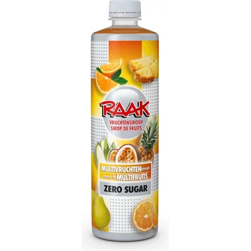 RAAK Vruchtensiroop Multivruchten Zero Sugar 0,75 L