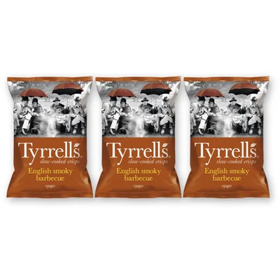 Tyrrells English smoky barbecue 3-pack
