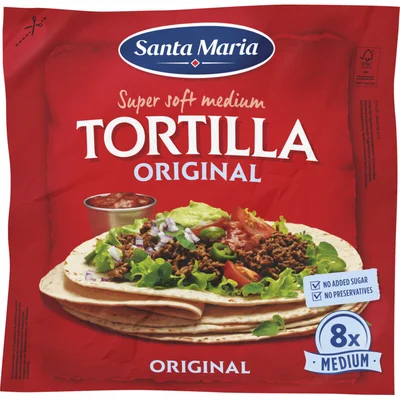 Santa Maria Tortilla wraps original 8x medium