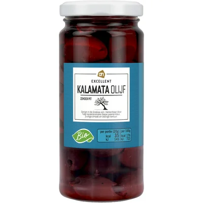 AH Excellent Biologische kalamata olijf zonder pit