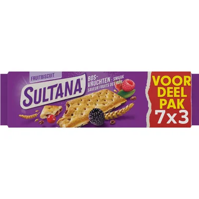 Sultana Fruitbiscuit bosvruchten voordeelpak