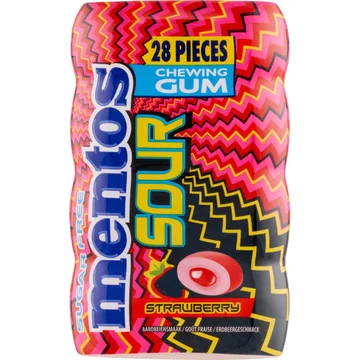 MENTOS GUM Sour Strawberry 28 Stuks