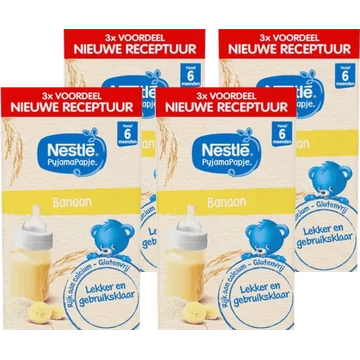 Nestlé PyjamaPapje® Banaan 6+ maanden baby pap 4 x 3 x 250 ml