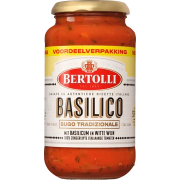 Bertolli met Basilicum en Witte Wijn Voordeelverpakking 500 g