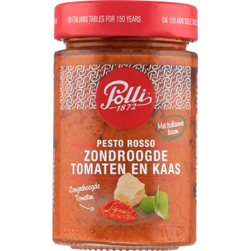 Polli Pesto Rosso Zondroogde Tomaten en Kaas 190 g 
