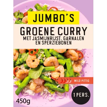 Jumbo's Vriesverse Maaltijd Groene Curry 450g