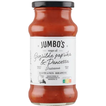 Jumbo's Gegrilde Paprika & Pancetta Pastasaus 350 g