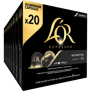 L'OR Espresso Ristretto Aluminium Capsules 20 Stuks 104 g