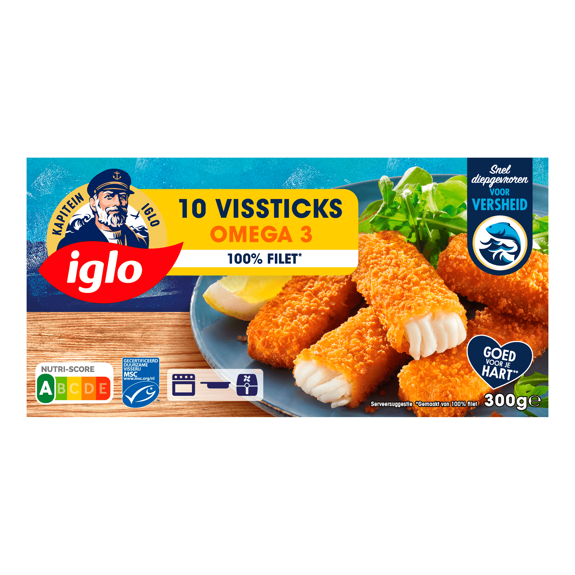Iglo Vissticks Omega 3 10 Stuks 300 g