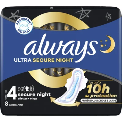 Always Ultra  Maandverbanden Secure Night (maat 4)