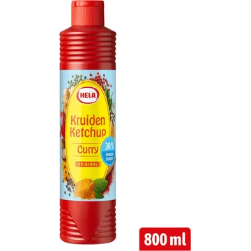 Hela Kruiden Ketchup Curry 30% minder suiker