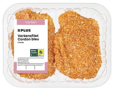 PLUS Varkens cordon bleu 2 stuks 260 gram