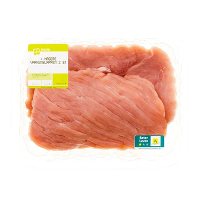 PLUS Boerentrots Varkenslappen mager 2 stuks 300 gram
