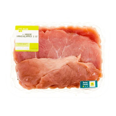 PLUS Boerentrots Varkenslappen mager 3 stuks 400 gram