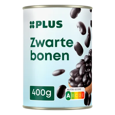 PLUS Zwarte bonen 0% zout toegevoegd Blik 400 g
