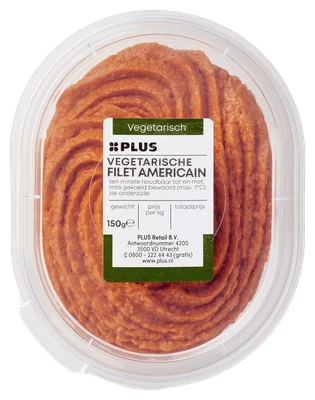 PLUS Vegetarische filet americain Tray 150 g