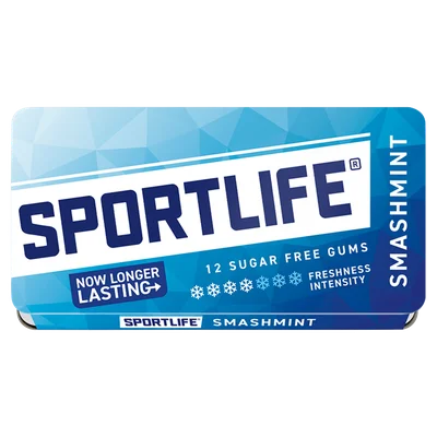 Sportlife Smashmint Kauwgom pakje Blister 18 g