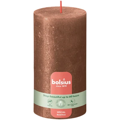 Bolsius Stompkaars Shimmer 130/68 Copper Wikkel 1 st