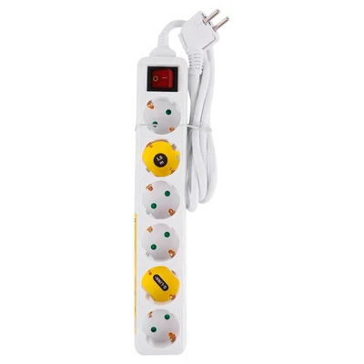Q-link Stekkerdoos met schakelaar wit 1,5m Stuk 1 st