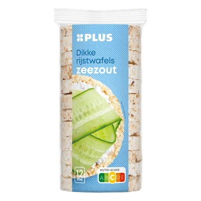 PLUS Dikke rijstwafels met zeezout Wikkel 120 g