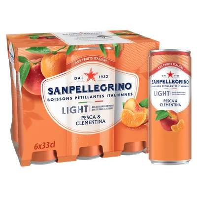 San Pellegrino Pesca &amp; clementina light Bakje 1980 ml