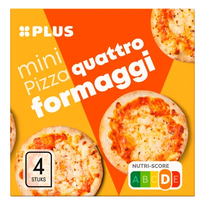 PLUS Mini pizza quattro formaggi Doos 305 g