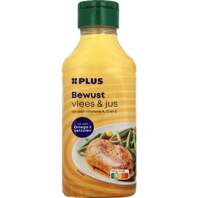 PLUS Bewust vlees &amp; jus vloeibaar Fles 500 ml