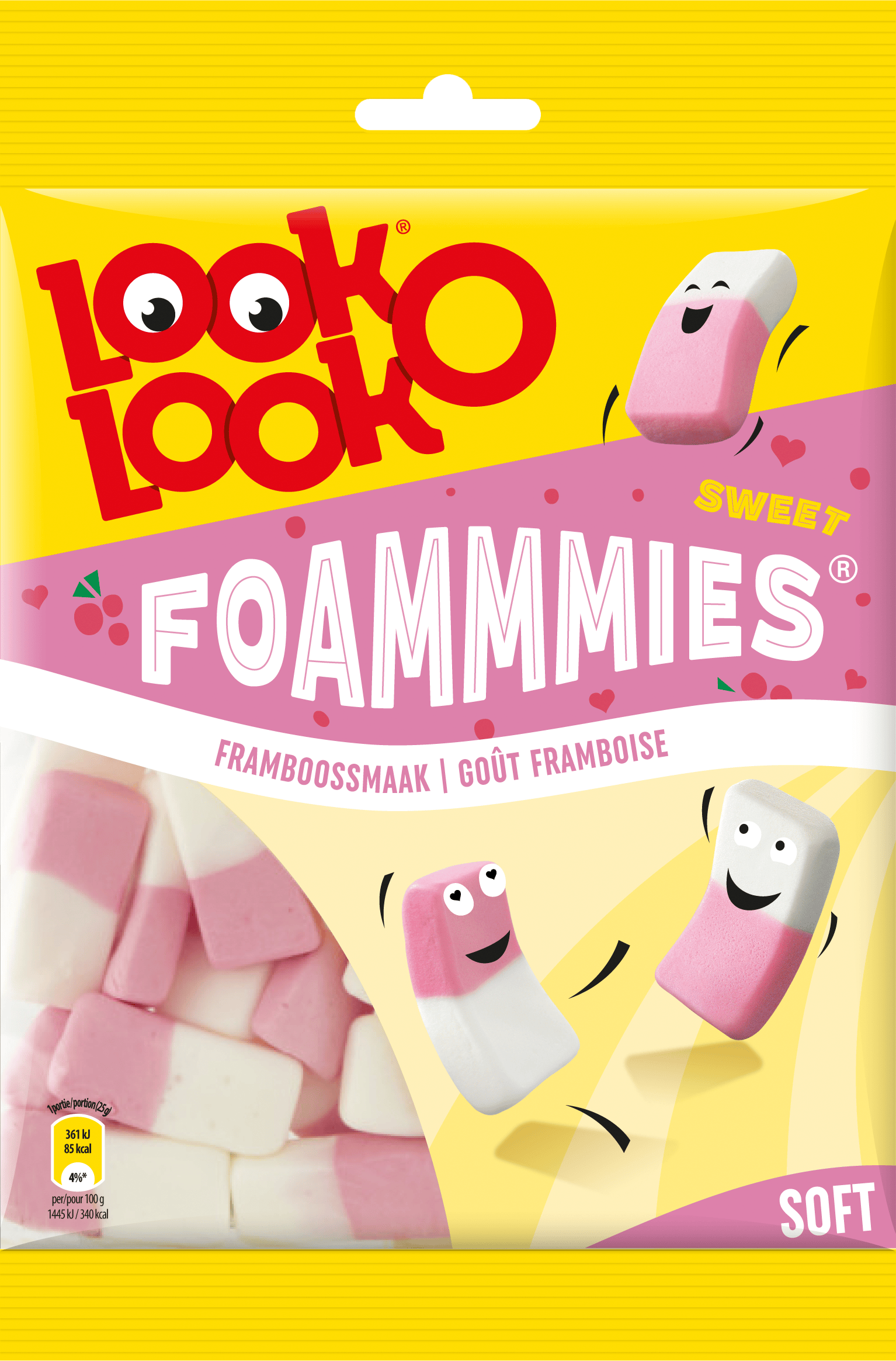 Look o Look Foammies Framboos Zak 180 g