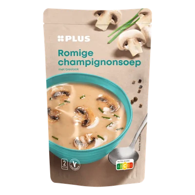 PLUS Soep in zak champignonsoep Stazak 570 ml