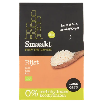 Smaakt Less Carb Konjac Rijst - bio Doos 270 g