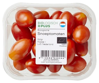 Biologisch PLUS Snoeptomaten biologisch Zak 250 g
