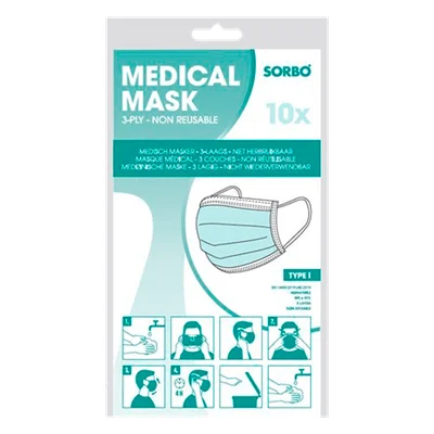 Neutraal Disposable mondmasker Krimp 10 st