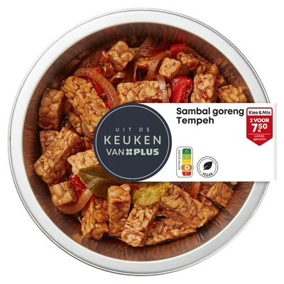 Uit de keuken van Sambal goreng tempeh Bakje 300 g