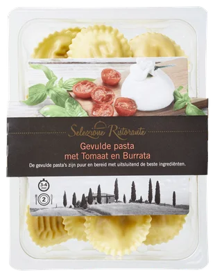 Selezione Ristorante Gevulde pasta met tomaat en burrata Blister 250 g