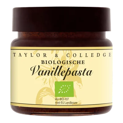 Taylor &amp; Colledge Bourbon vanille pasta biologisch Pot 65 g