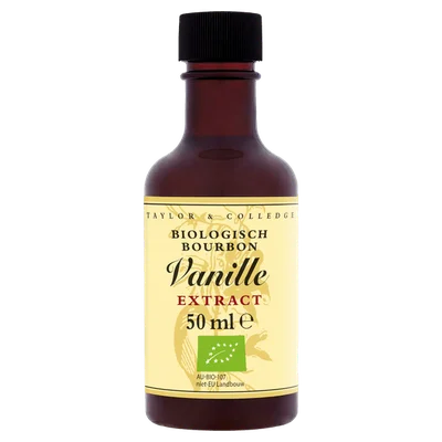 Taylor &amp; Colledge Bourbon vanille extract biologisch Fles 50 g