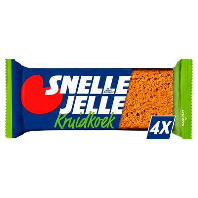 Snelle Jelle Kruidkoek 4 Stuks Wikkel 260 G