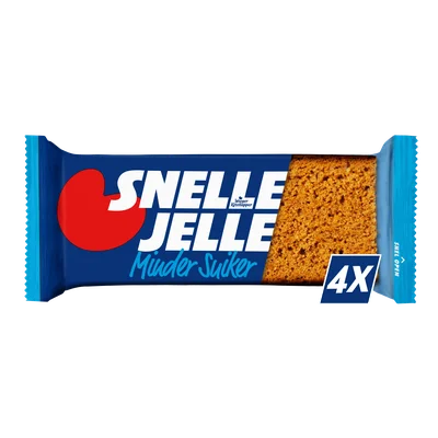 Snelle Jelle Ontbijtkoek minder suiker 4 stuks Wikkel 200 g